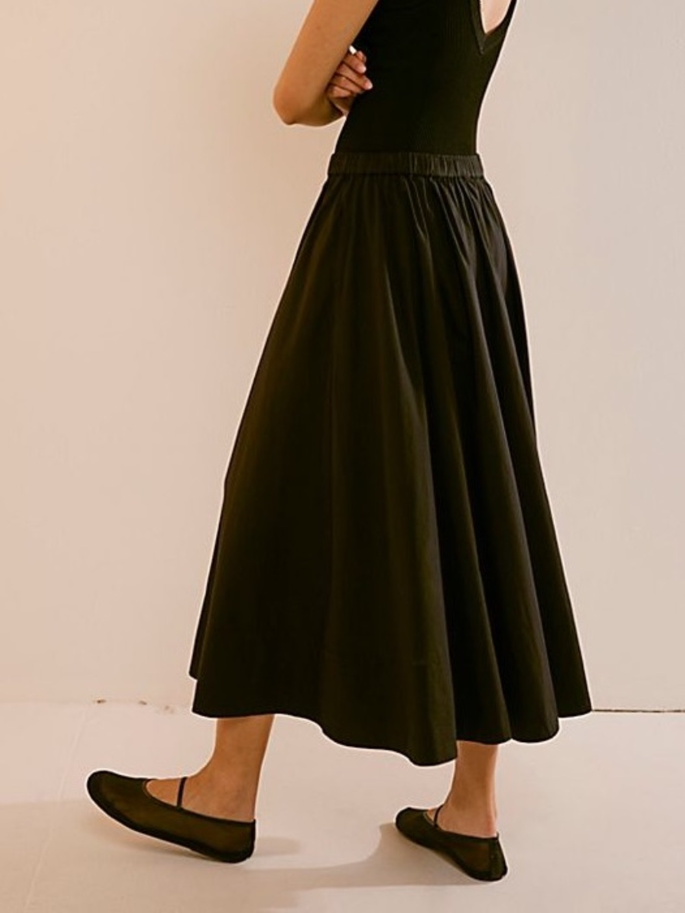 Free People Free-est Lowen Midi Skirt Black XS